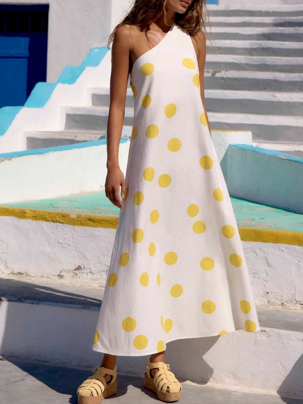 NWT Mister Zimi Minka Dress in Helios Sz 4 Polka Dot Maxi Resort Summer Vacation